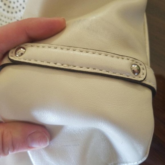 NWT - Coach Silver & White Tote bag w/ long strap - Picture 6 of 8